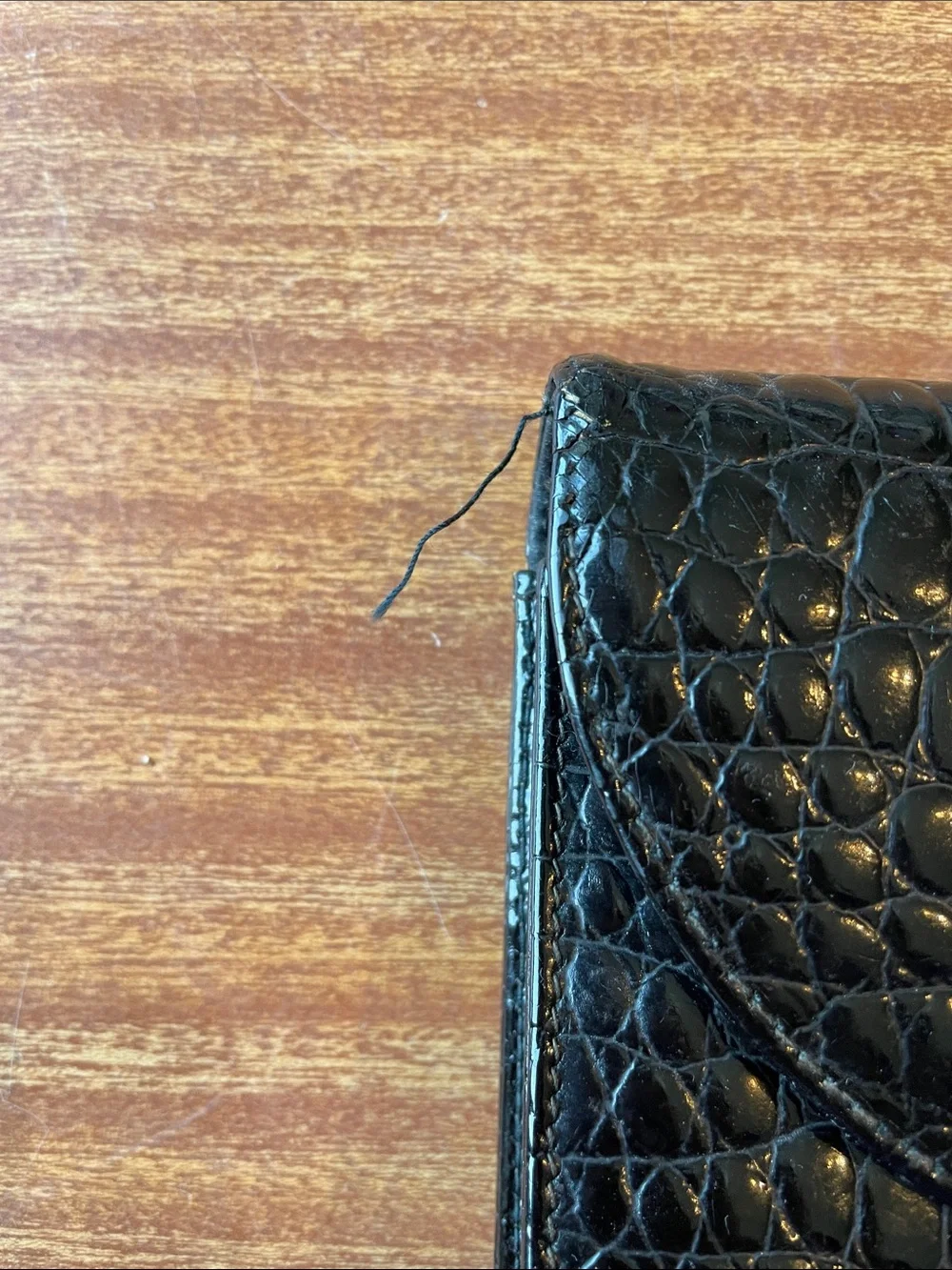 Vintage genuine leather clutch